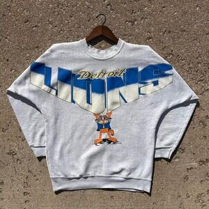 Vintage 90s Detroit Lions Garfield Graphic Sweatshirt Size Medium